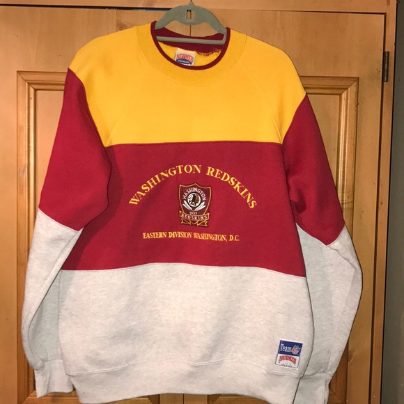 NWT vintage men's redskins NFL tricolor sweater